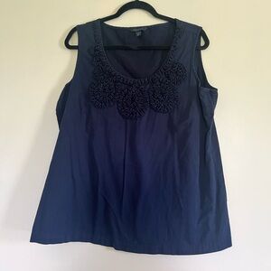 Tommy Hilfiger Blue Sleeveless 100% Cotton Top Size XL